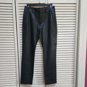 Zara Black Leather-Style Trousers